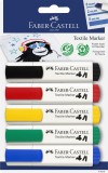 FaberCastell Textilmarker - 5 mm, 5 Stück Standardfarben sortiert Wäschemarker sortiert 5 mm