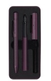 Faber-Castell Geschenkset Grip Edition - Füllhalter+Kugelschreiber, berry Schreibgeräteset berry