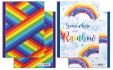 RNK Verlag Notizbuch Rainbow - A4, blanko, 96 Blatt, sortiert Mindestabnahmemenge - 4 Stück. Kladde