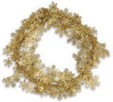 Girlande Schneeflocken - 2,7 m, Glitter, gold Girlande silber Schneeflocken 2,7 m