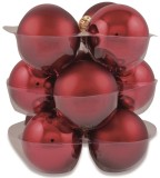 Riffelmacher Weihnachtsschmuck Baumkugel - 12 Stück, Ø 3 cm, bordeaux Baumschmuck Kugel bordeaux