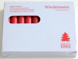 Wiedemann Christbaumkerze - rot, 20 Stück Christbaumkerze rot 10,5 cm 1,25 cm ca. 1,5 Stunden