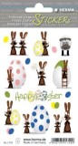 Herma 1729 Sticker Happy Easter Hasenparty - 10 Stück Mindestabnahmemenge - 10 Pack. Osteretiketten