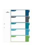 Durable Ordnerregister - 1 - 5, PP, A4+, 5 Blatt + Indexblatt, weiß/farbig volldeckend Register