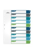 Durable Ordnerregister - 1 - 10, PP, A4+, 10 Blatt + Indexblatt, weiß/farbig volldeckend Register