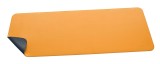 SIGEL Schreibunterlage Lederimitat - 80 x 30 cm, einrollbar, doppelseitig nutzbar, gelb/grau 2 mm
