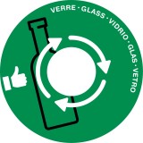 Cep Papierkorb Deckel - Ø 380 mm, grün für Glas Abfallsammler robustesHart-PVC, 100% recycelbar