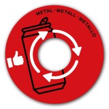 Cep Papierkorb Deckel - Ø 380 mm, rot für Metall Abfallsammler robustesHart-PVC, 100% recycelbar