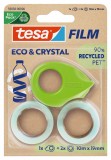 tesa® Handabroller Eco & Crystal mini Dispenser - inkl. 2 Rollen 19mm x10m, klar Handabroller grün
