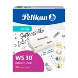 Pelikan® Radierer WS 30 - 30 x 10 x 38 mm, weiß Radierer weiß 30 mm 10 mm 38 mm Papier