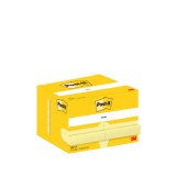 Post-it® Haftnotizblock - 51 x 76 mm, gelb, 12x 100 Blatt Karton Haftnotiz gelb 51 mm 76 mm
