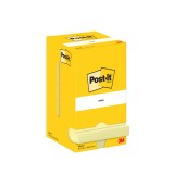 Post-it® Haftnotizblock - 76 x 76 mm, gelb, 12x 100 Blatt Karton Haftnotiz gelb 76 mm 76 mm