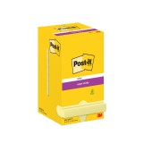 Post-it® SuperSticky Haftnotizblock Super Sticky - 76 x 76 mm, gelb, 12x 90 Blatt Karton Haftnotiz
