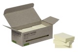 Q-Connect® Haftnotizblock Recycling - gelb, 38 x 51 mm, 100 Blatt, 12er Box Haftnotiz gelb 51 mm