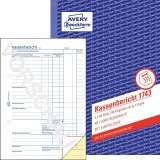 Avery Zweckform® 1743 Kassenbuch Bericht A5 2x40Blatt SD blau Kassenbuch weiß/gelb 148,5 x 210 mm