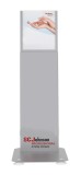 SC Johnson Spendersäule mit Display - 148 cm, Metall, silber Spendersäule 26 cm 148 cm silber