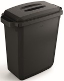 Durable Abfallbehälter DURABIN ECO 60L + Deckel - schwarz, recycelt Abfallsammler 60 Liter 590 mm
