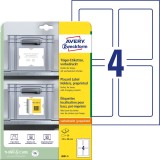Avery Zweckform® 8001-5 Träger-Etiketten - 120 x 80 mm, weiß/hellgrau, 20 Etiketten, permanent 20