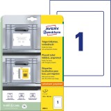 Avery Zweckform® 8003-5 Träger-Etiketten - 220 x 160 mm, weiß/hellgrau, 5 Etiketten, permanent 5