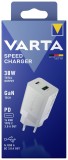 Varta Speed Charger 38 W Box Ladegerät Speed Charger USB-Ladegerät Steckdose 2 x USB, USB-C weiß
