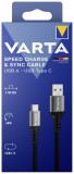 Varta Speed Charge & Sync Kabel USB A auf USB C , 2 m, schwarz USB Kabel 2,0 m schwarz