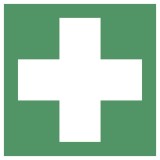 moedel® Erste Hilfe, ISO 7010, Folie, 100x100 mm Hinweisschild Hinweisschild „Erste Hilfe grün