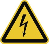 moedel® Warnung vor elektrischer Spannung ISO 7010, Folie, 200 mm SL Warnschild SL 200 mm