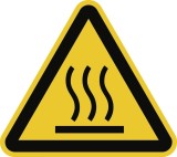 moedel® Warnung vor heißer Oberfläche ISO 7010, Folie, 200 mm SL Warnschild SL 200 mm