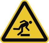 moedel® Warnung vor Hindernissen am Boden ISO 7010, Folie, 100 mm SL Warnschild SL 100 mm