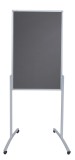 Franken Kombi-Moderationstafel PRO - 78 x 125 cm, Stahl/Filz, Hoch/Querformat, höhenverstellbar, grau