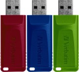 Verbatim USB 2.0 Stick 16GB, Slider, rot-blau-grün, Multipack USB Stick 16 GB USB 2.0 10 MB/s