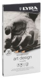 LYRA Bleistift Art Design 669 - 12er Metalletui, Härtegrade sortiert Bleistiftset schwarz