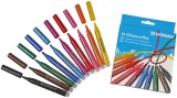 DONAU Faserschreiber Glitter - 10er Kartonetui Faserschreiberetui 10 Farben sortiert Tinte