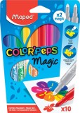 Maped® Faserschreiber ColorPeps Magic - 10er Kartonetui Faserschreiberetui 10 Farben sortiert rund