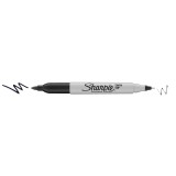 Sharpie® Permanentmarker Twin Tip - 1 + 0,5 mm, schwarz Permanentmarker schwarz Fein und Ultrafein