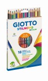 GIOTTO Farbstifte Stilnovo Bicolor - 18er Kartonetui Farbstiftetui 18 Stifte - 36 Farben sortiert