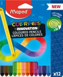 Maped® Farbstiftetui ColorPeps Infinity - 12er Kartonetui Farbstiftetui 12 Farben sortiert weich
