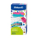 Pelikan® Farbkasten ProColor® - 12 Farben , türkis/pink Farbkasten türkis/pink