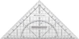FABER-CASTELL Geometrie-Dreieck GRIP groß, Kunststoff, 22 cm, durchsichtig Geometrie-Dreieck 220 mm