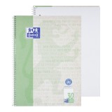 Oxford Collegeblock Recycling - A4+, 80 Blatt, blanko, dunkelgrün OPTIK PAPER® 100% recycled A4+