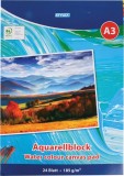 STYLEX® Aquarellblock - A3, 185 g/qm, 24 Blatt Aquarellblock A3 185 g/qm Block mit 24 Blatt