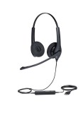 Jabra Headset BIZ 1500 Duo - On-Ear, kabelgebunden, USB Headset schwarz Stereo USB 146 g