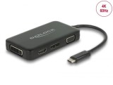 DeLOCK® Adapter USB-C > VGA/HDMI/DVI/DP st/Bu USB-C Apapter USB-C schwarz 4 3840 x 2160 Pixel