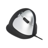 R-Go Tools Ergonomische Maus HE - Groß (Handlänge ≥ 185mm), Rechtshänder, kabelgebunden, schwarz