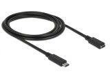 DeLOCK® Verlängerungskabel SuperSpeed USB (USB 3.1 Gen 1) USB Type-C Stecker > Buchse 3 A 2,0 m schwarz