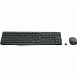 Logitech Tastatur + Maus MK235 - kabellos, anthrazit Spritzwassergeschützt Tastatur anthrazit USB