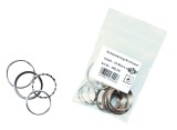 WEDO® Schlüsselring - Ø 25, 30 und 35 mm sortiert, Metall, silber, 15 Stück Schlüsselring