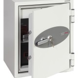 phoenix Safe Datenschutztresor DATACOMBI - Schlüsselschloss, 63 + 6 l, weiß Tresor weiß