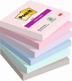Post-it® Haftnotiz Super Sticky Notes Soulful Collection - 76 x 76 mm, 6x 90 Blatt, sortiert 76 mm
