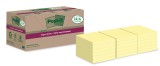 Post-it® SuperSticky Haftnotiz Super Sticky 100% Recycling Notes - 76 x 76 mm, gelb, 14+4x 70 Blatt